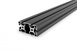 Aluminum profile 80x40 slightly groove 8 I-type Black